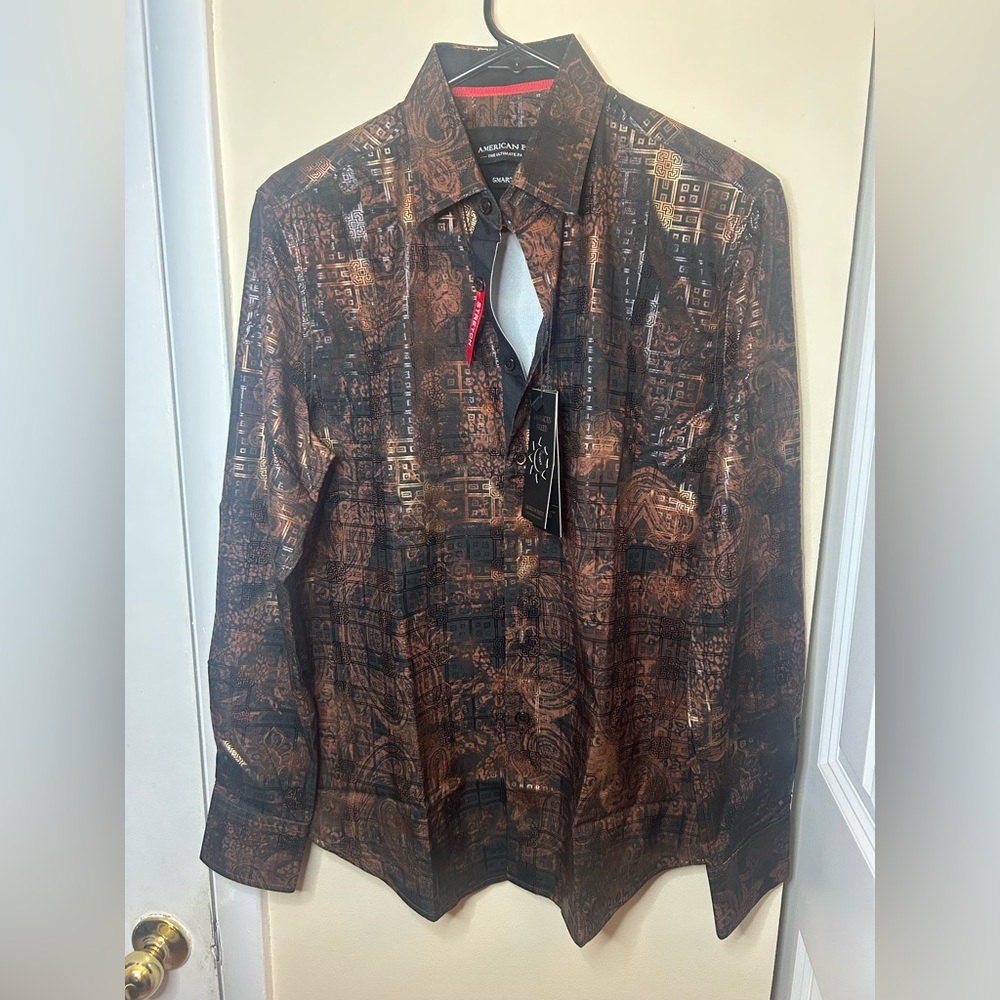 American Breed Geometric Button-Up Shirt